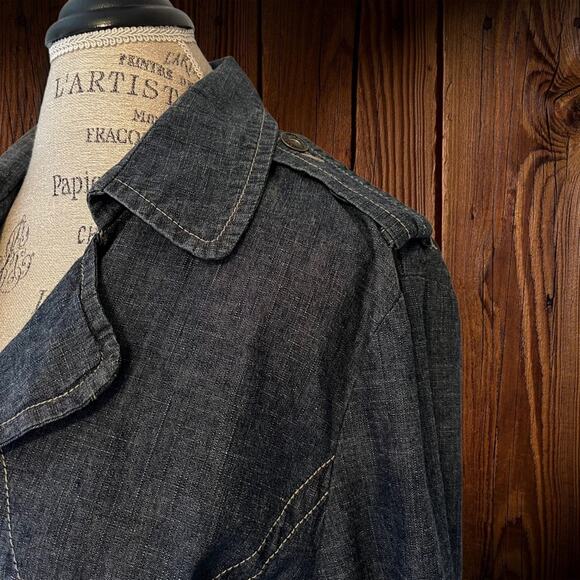 90's D.F.A. New York denim blazer jacket - Picture 4 of 9